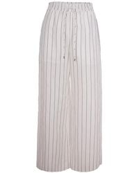 Liu Jo - Striped Drawstring Trousers - Lyst