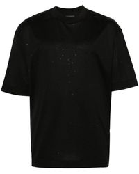 Emporio Armani - Camiseta con detalles de strass - Lyst