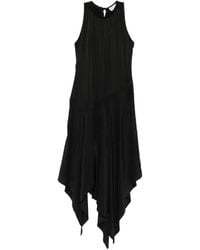McQueen - Handkerchief-Hem Halterneck Midi Dress - Lyst