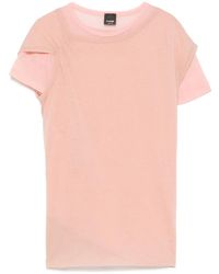 Pinko - Layered Ruched T-Shirt - Lyst