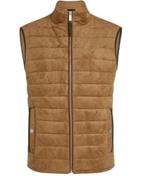 KARL LAGERFELD - Quilted Faux-Suede Gilet - Lyst