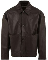 Amaranto - Patch-Pocket Leather Jacket - Lyst