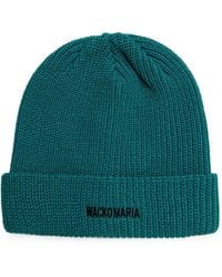 Wacko Maria - Logo-Embroidered Ribbed Beanie Hat - Lyst