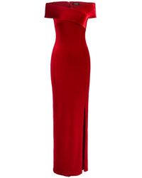 Ralph Lauren - Off-Shoulder Velvet Maxi Dress - Lyst