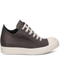 Rick Owens - Low Leather Sneakers - Lyst