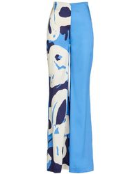 Silvia Tcherassi - Andie Panelled Silk Palazzo Trousers - Lyst