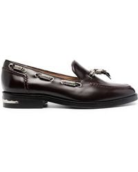 Toga Virilis - Eyelet-Embellished Leather Loafers - Lyst