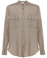Malo - Slub-texture Linen Shirt - Lyst