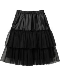 COMME DES GARÇON BLACK - Tiered Midi Skirt - Lyst