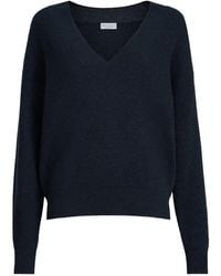 Brunello Cucinelli - Sparkling-Detail Ribbed V-Neck Sweater - Lyst