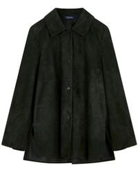Max Mara - Gocce Suede Button-Down Coat - Lyst