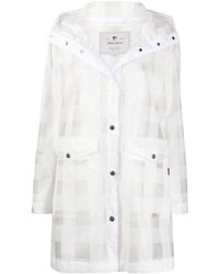 Woolrich Parka à carreaux - Blanc