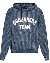DSquared² - Logo-Patch Hoodie - Lyst