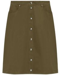 MSGM - Buttoned Midi A-Line Skirt - Lyst