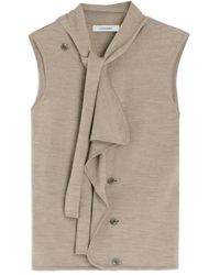 Lemaire - Haut Asymétrique À Col Noué - Lyst