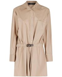FEDERICA TOSI - Robe-Chemise À Taille Ceinturée - Lyst