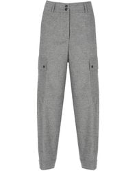 Peserico - Button-Fastening Straight-Leg Trousers - Lyst