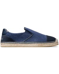 Jimmy Choo - Ivan Slip-On Canvas And Suede Espadrilles - Lyst
