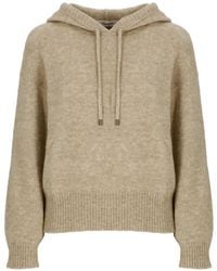 Kangra - Drawstring Knit Hoodie - Lyst