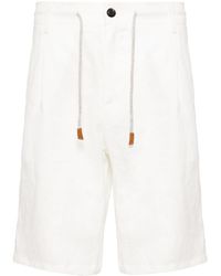 Eleventy - Linen Bermuda Shorts - Lyst
