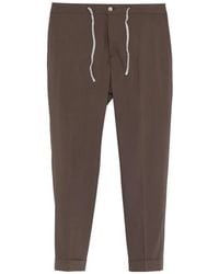 Barba Napoli - Pantalon À Lien De Resserrage Et Ourlet Retroussé - Lyst