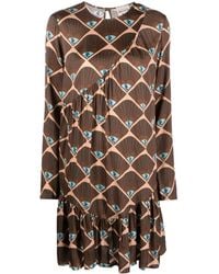 Semicouture - Mini-Jurk Met Lange Mouwen - Lyst