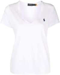 Polo Ralph Lauren - T-shirt Met V-hals - Lyst