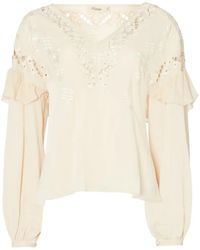 Temperley London - Daphne Ruffled Embroidered Blouse - Lyst
