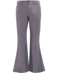 Marni - Flared Leather Trousers - Lyst