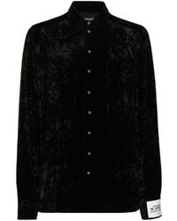 Dolce & Gabbana - Button-up Velvet Shirt - Lyst
