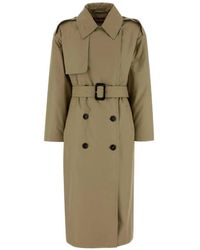 Max Mara - Beige Cotton Charme Trench Coat - Lyst
