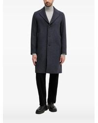 Sisley - Collared Buttoned Single-Breasted Coat - Lyst