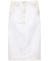 Prada - Falda De Tubo Con Logo Triangular - Lyst