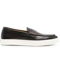 Doucal's - Penny-Slot Leather Loafers - Lyst