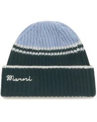 Marni - Wool-Cashmere Fisherman's Rib Beanie - Lyst