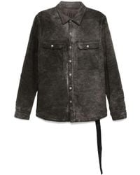 Rick Owens - Padded Organic Cotton Shirt Jacket - Lyst