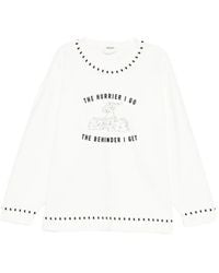 Bode - Grafische Print Trui Met Afwerking - Lyst