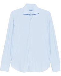 Barba Napoli - Spread-Collar Long-Sleeve Shirt - Lyst