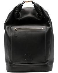 Eleventy - Contrast-Stitch Leather Backpack - Lyst