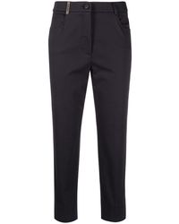 Peserico - Cropped Straight-leg Trousers - Lyst