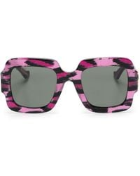 Gucci - Double-g Oversize-frame Sunglasses - Lyst