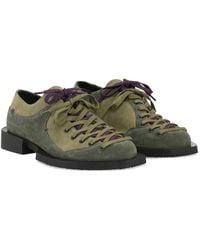 Henrik Vibskov - Kelly Suede Panelled Lace-Up Shoes - Lyst