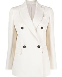 Brunello Cucinelli - Double-breasted Button-fastening Jacket - Lyst