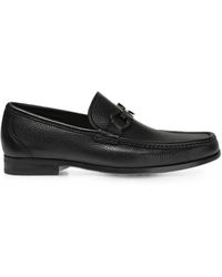 Ferragamo - Gancini Loafer Aus Gekörntem Leder - Lyst