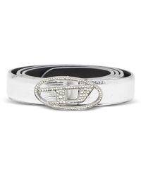 DIESEL - B-1Dr Strass 20 Leather Belt - Lyst