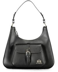 La Martina - Pebble-Texture Buckle-Detail Shoulder Bag - Lyst