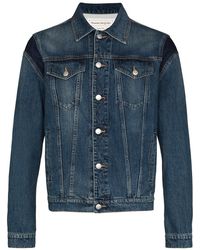 McQueen - Logo-Embossed Denim Jacket - Lyst