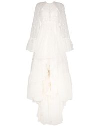 Giambattista Valli Asymmetric Lace Gown - White