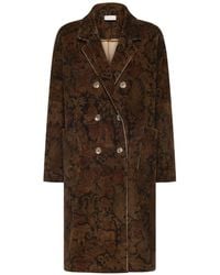 Pierre Louis Mascia - Griffintn Double-Breasted Patterned Coat - Lyst