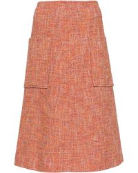 Paul Smith - A-line Tweed Midi Skirt - Lyst